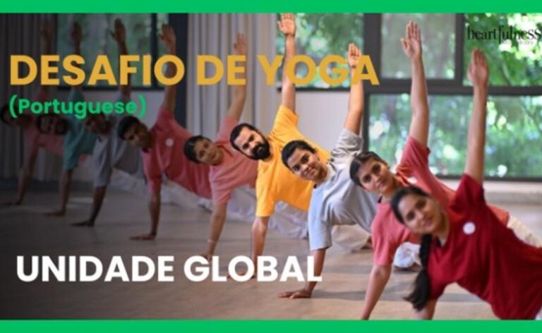 Heartfulness promove desafio global de yoga que reúne participantes de mais de 160 países