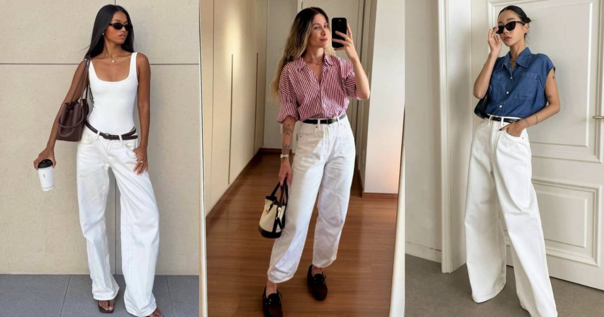 Calça jeans branca na primavera: praticidade e elegância para os looks da estação