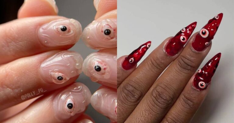 Manicure de terror: veja ideias de unhas decoradas com olhos para o Halloween